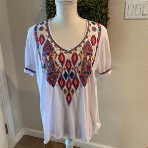 Johnny Was T-shirt, size L